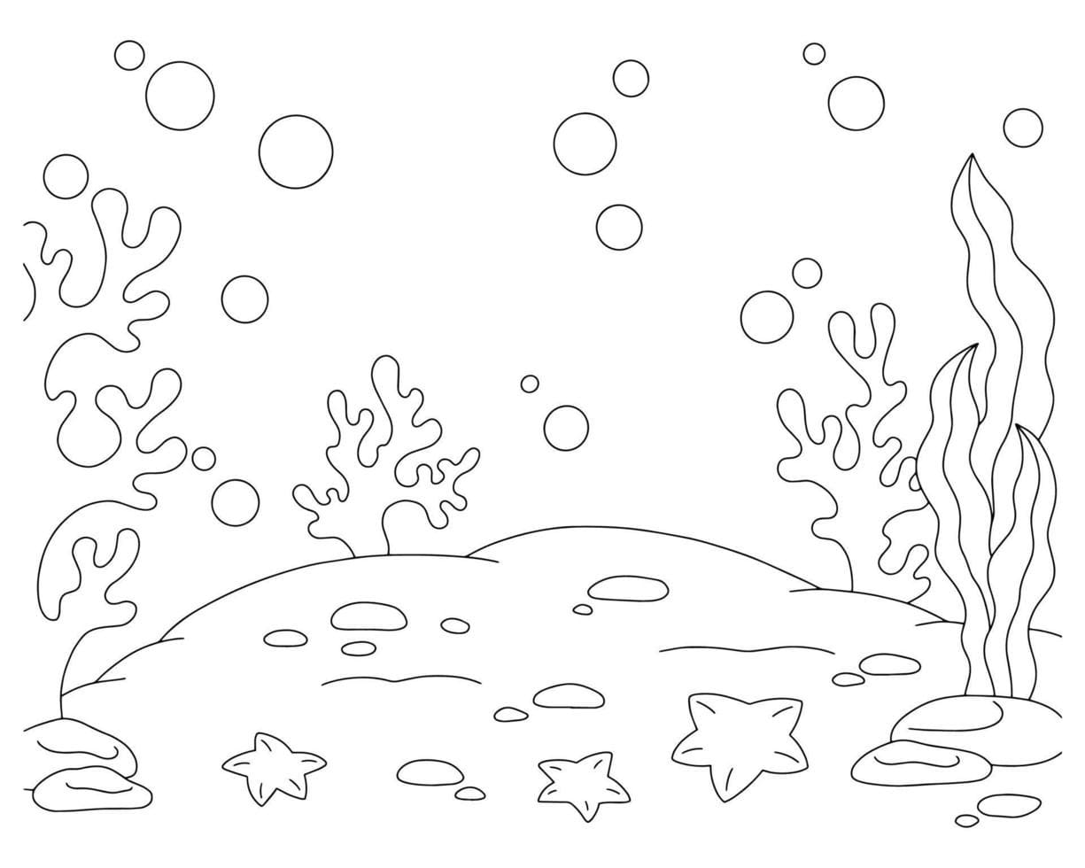 Very Simple Ocean Scene coloring page