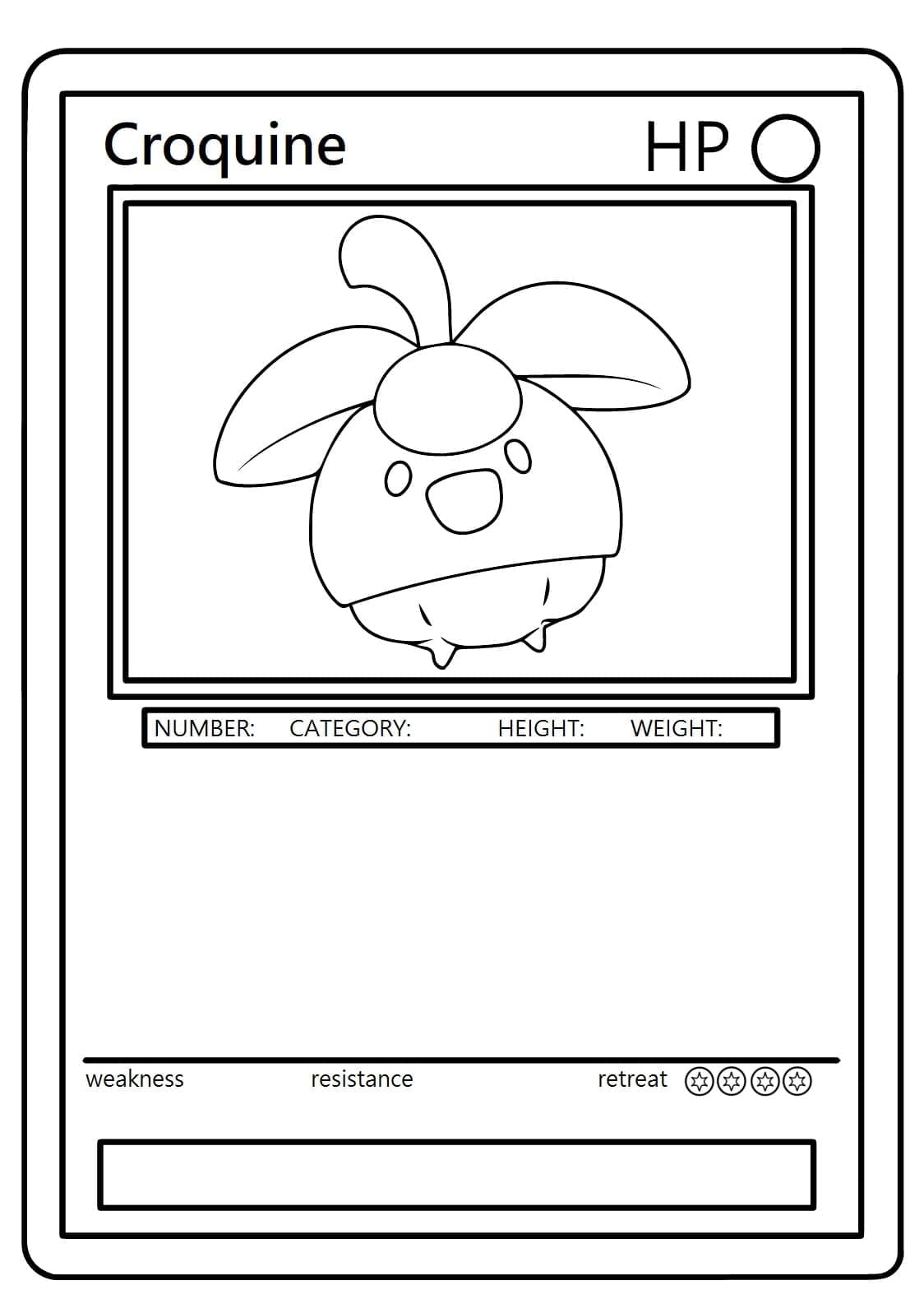 Bounsweet Pokemon Card coloring page