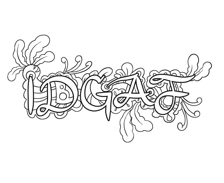 A Swear Word coloring page