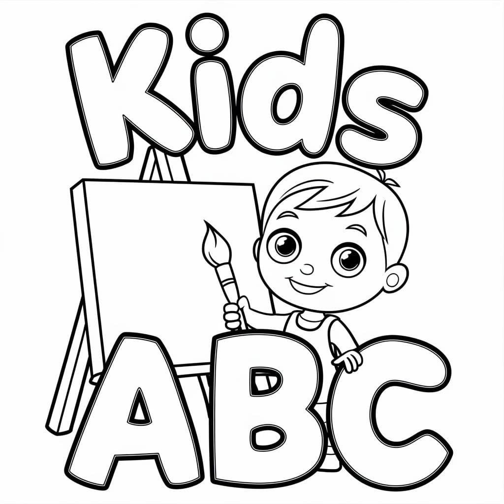 ABC Kid coloring page