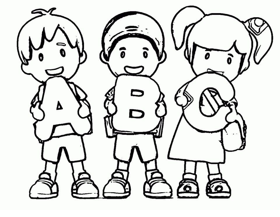 ABC with Kids coloring page