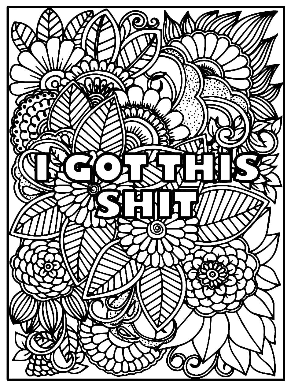 Adult Swear Word coloring page