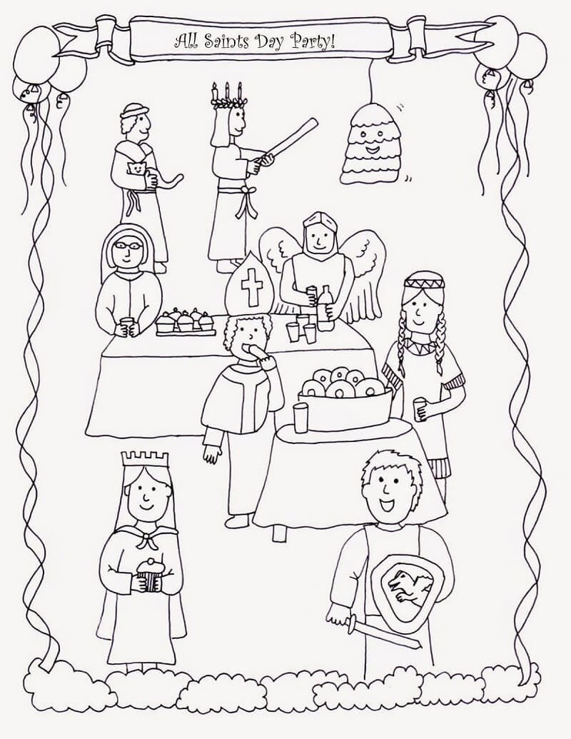 All Saints Day For Free coloring page