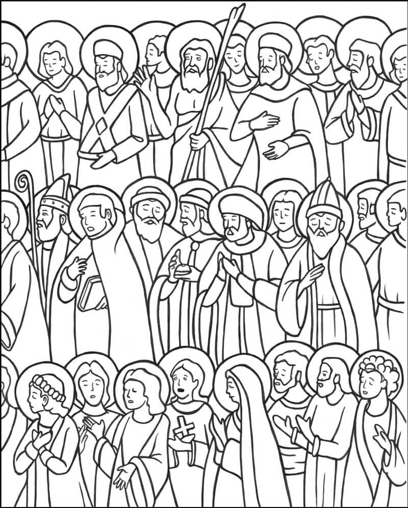 All Saints Day Free coloring page