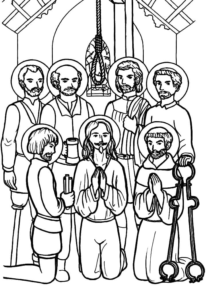 All Saints Day Printable coloring page