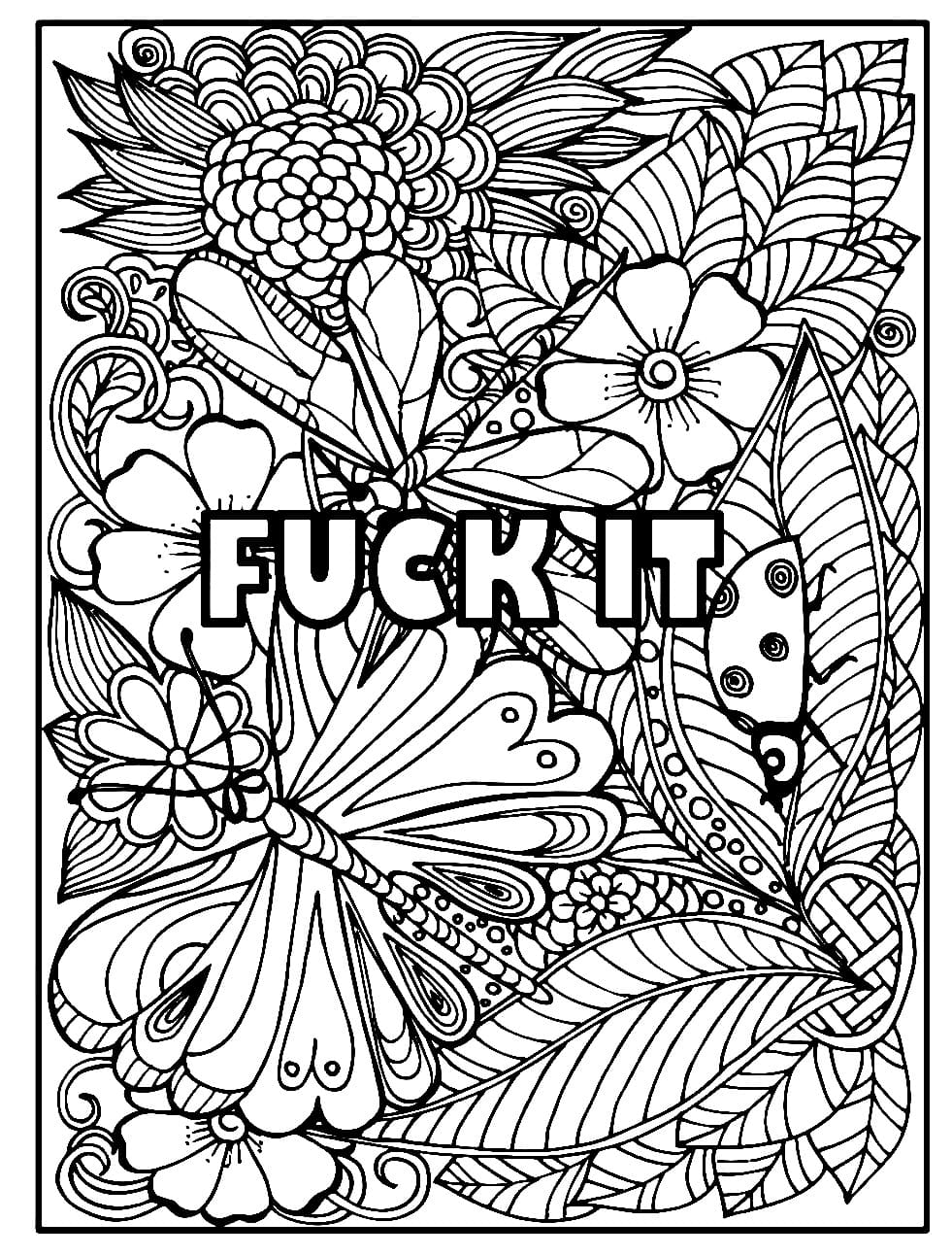 Amazing Swear Word coloring page