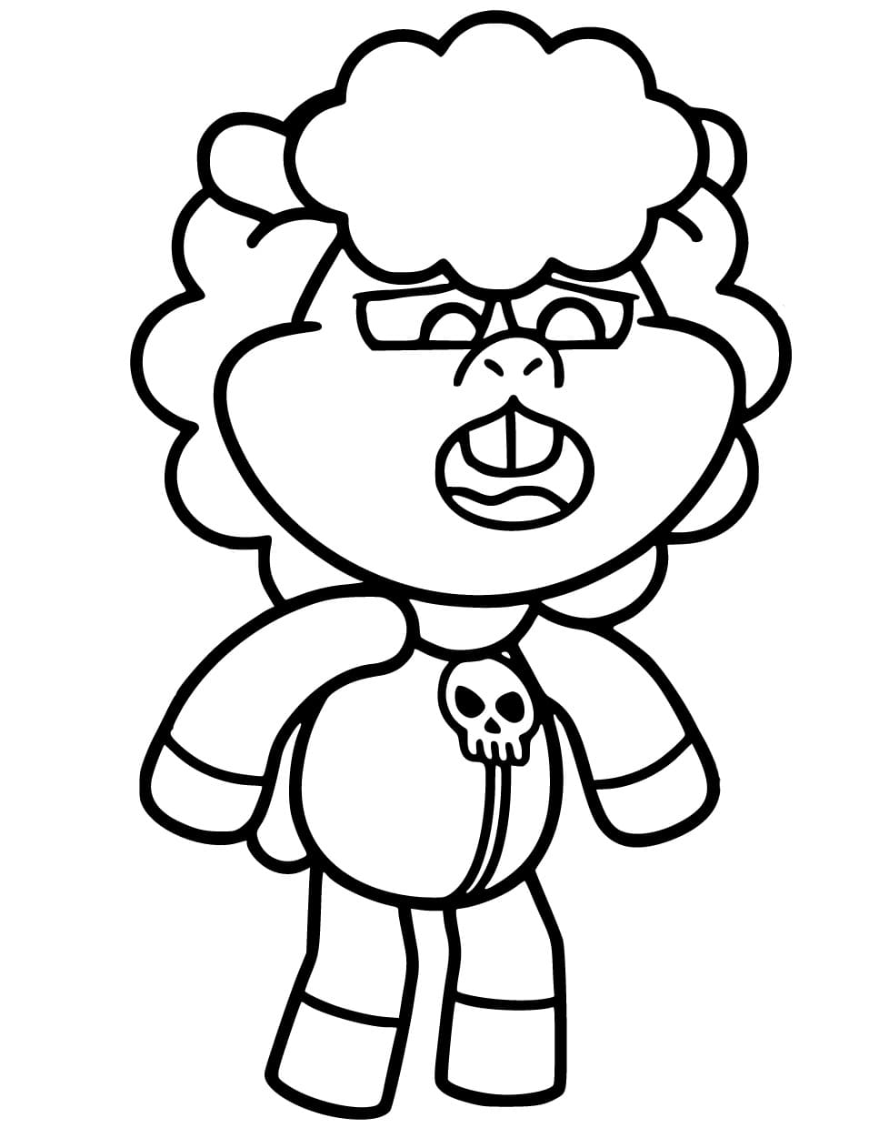 Baba Chops from Nightmare Critters coloring page