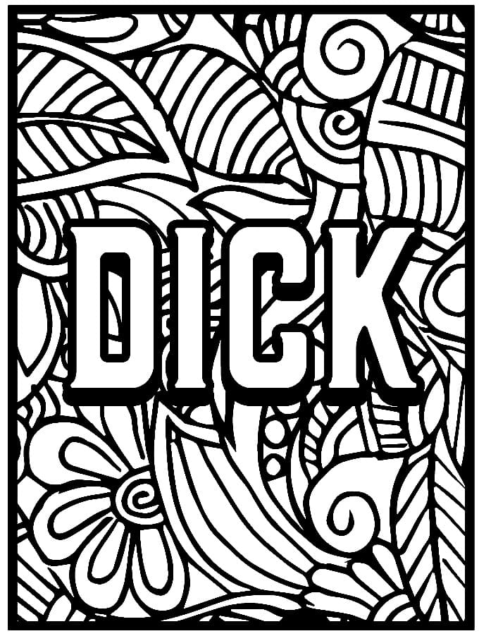 Basic Swear Word coloring page