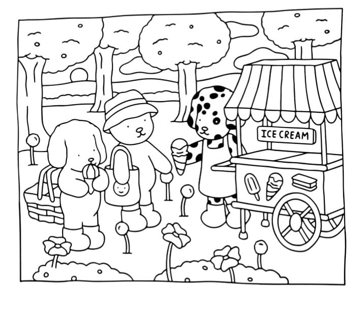 Bobbie Goods Ice Cream coloring page