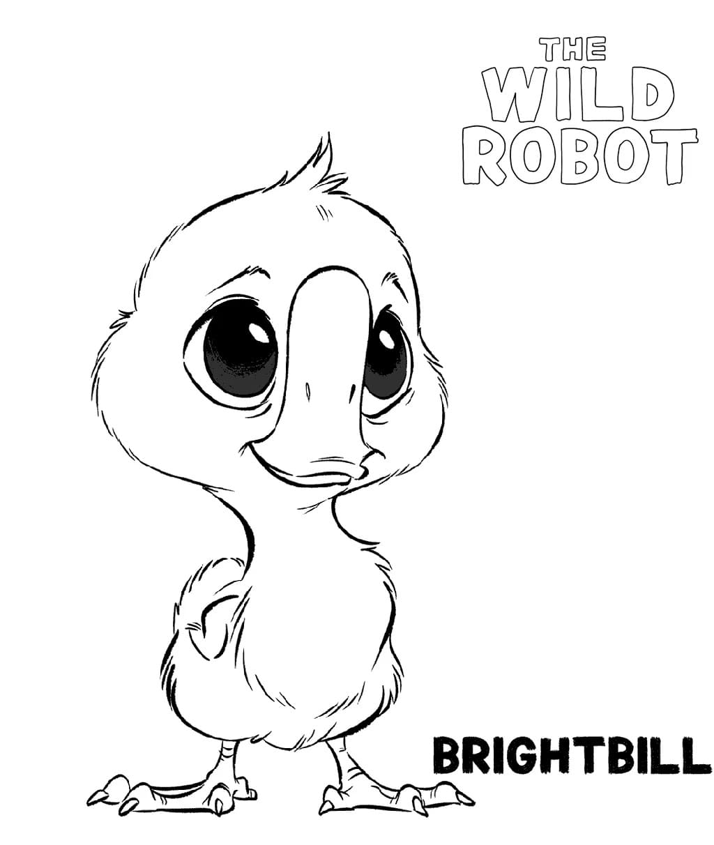 Brightbill from The Wild Robot coloring page