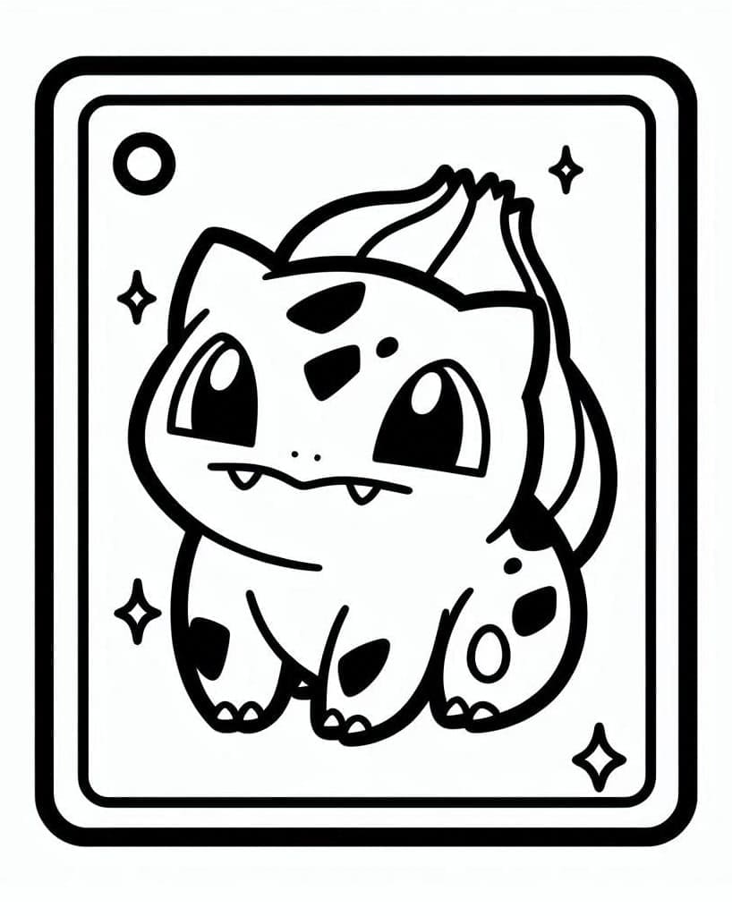 Bulbasaur Pokemon Card coloring page