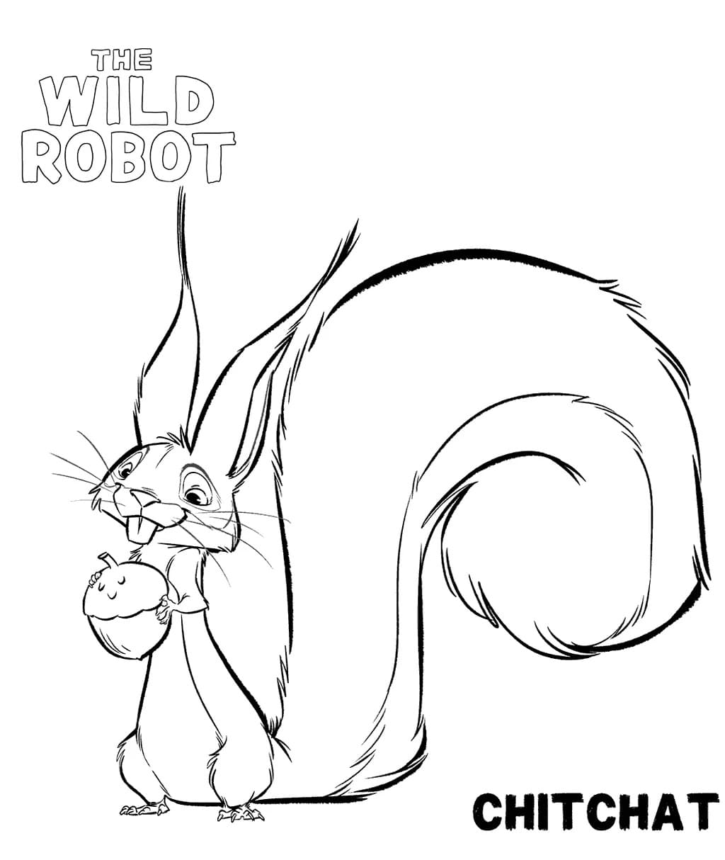 Chitchat from The Wild Robot coloring page