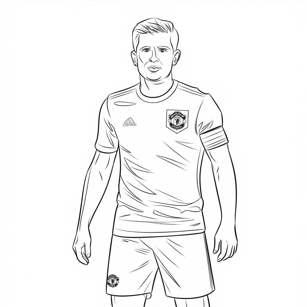 Cool Harry Maguire coloring page