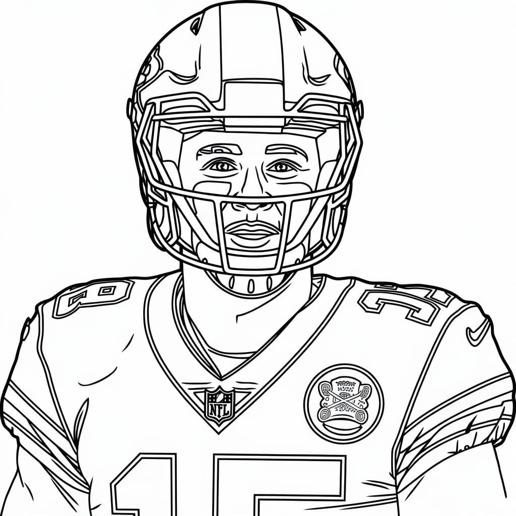 Cool Patrick Mahomes coloring page