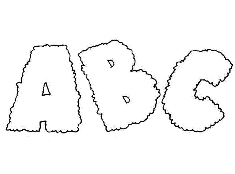 Cute ABC coloring page