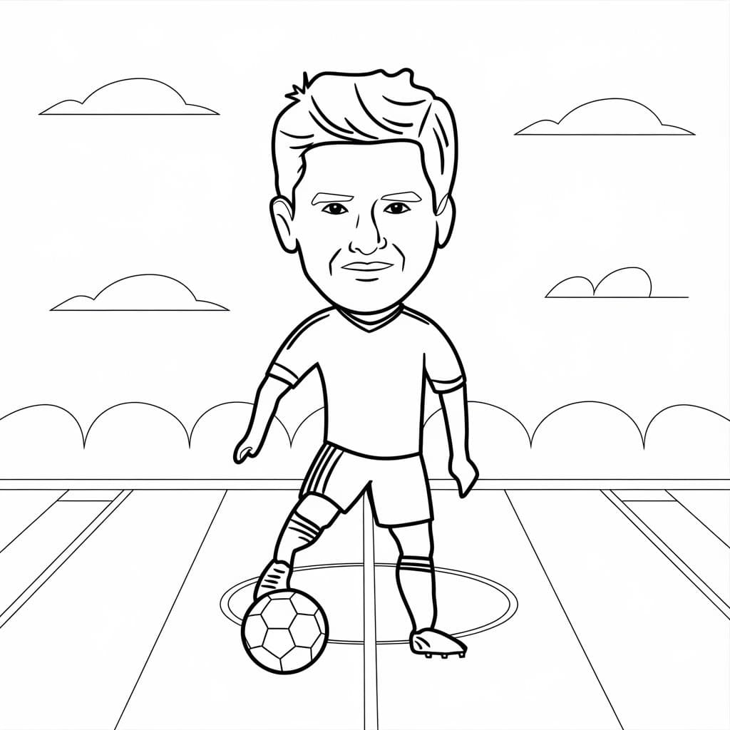 Cute Harry Maguire coloring page