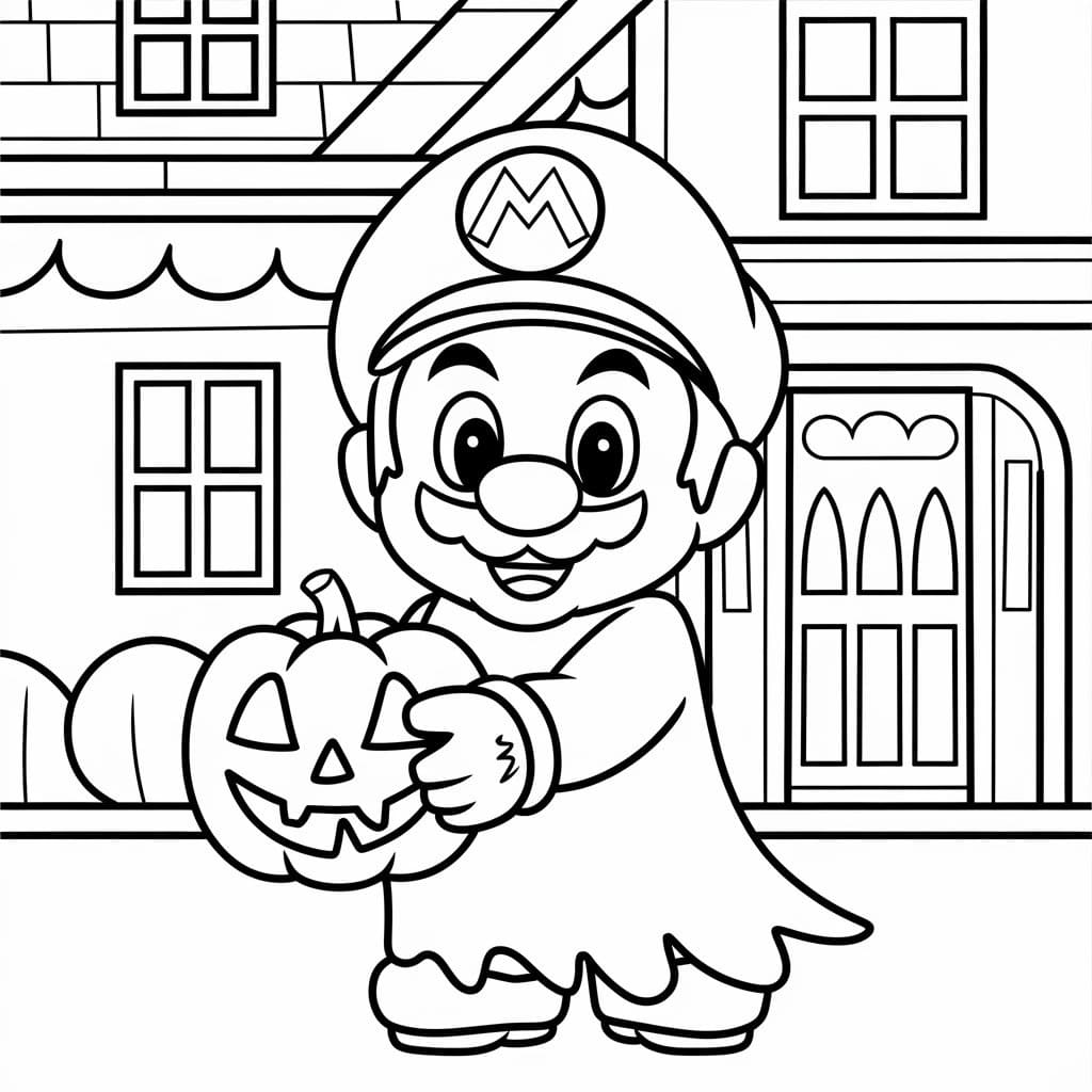 Cute Mario and Halloween