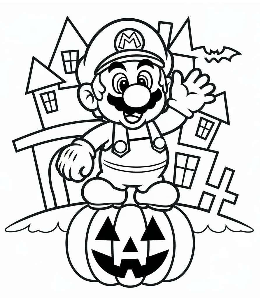 Cute Mario on Halloween