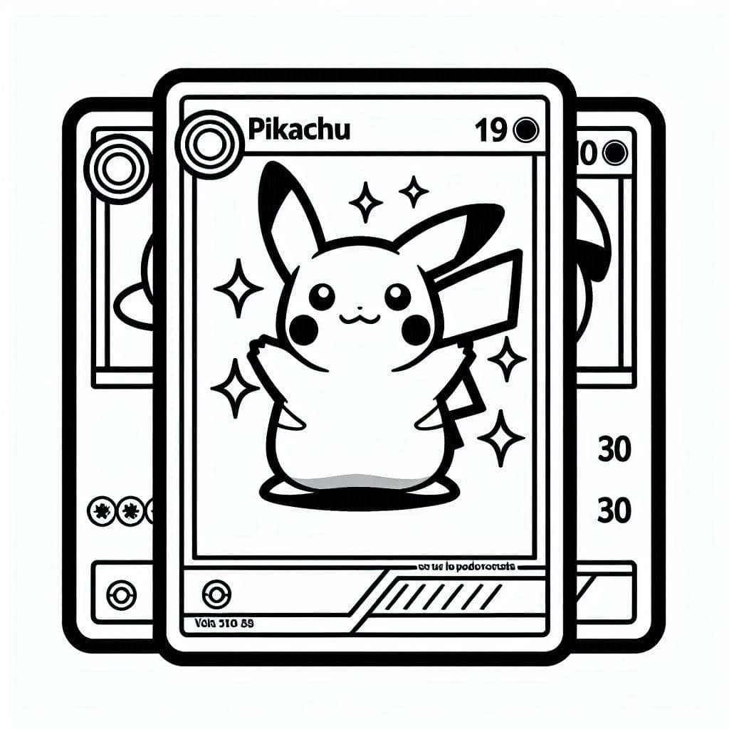 Cute Pokemon Card coloring page