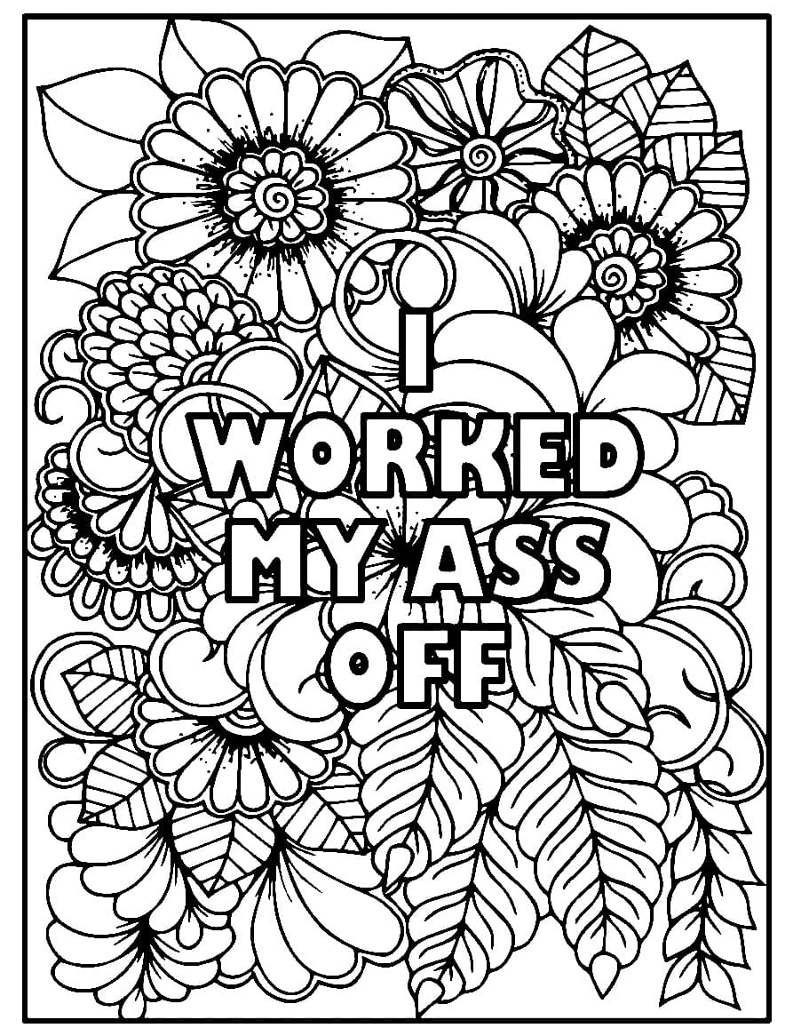 Download Swear Word Image coloring page