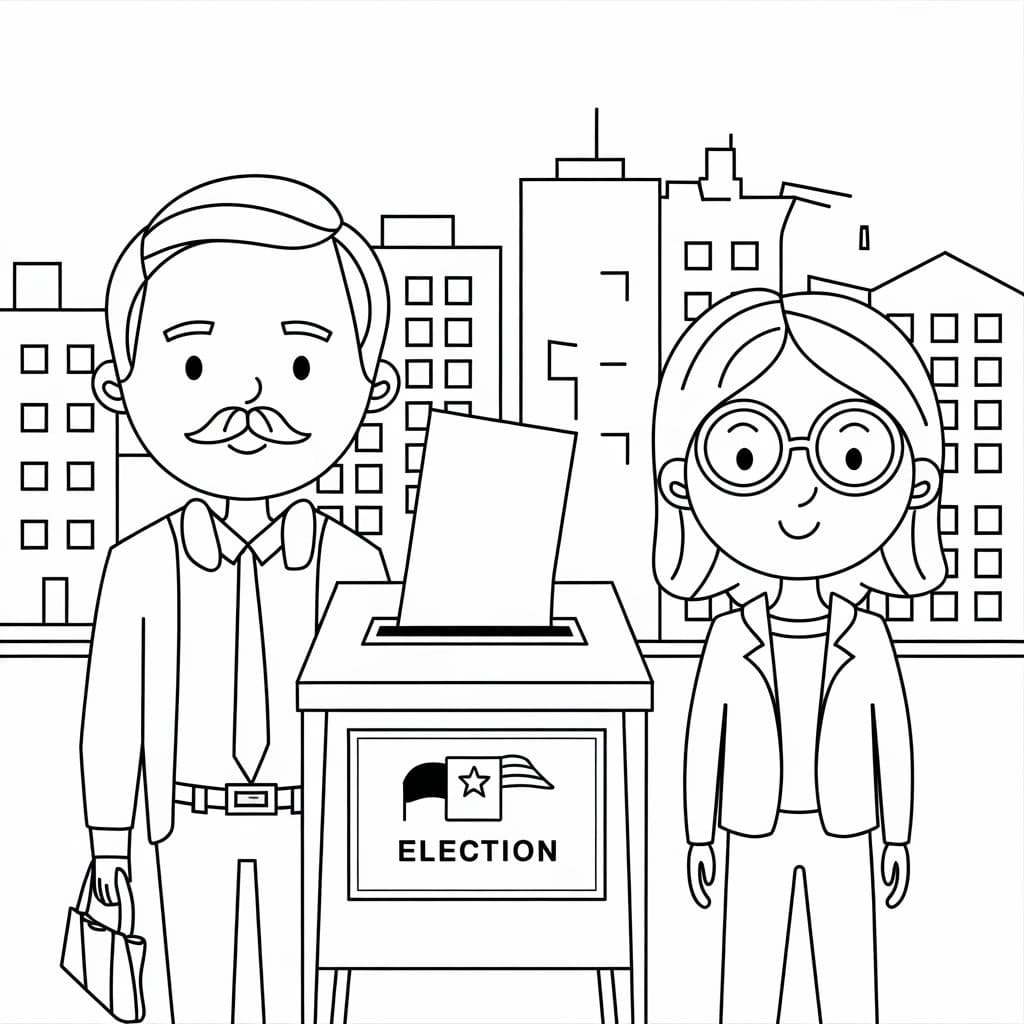 Election Day coloring pages