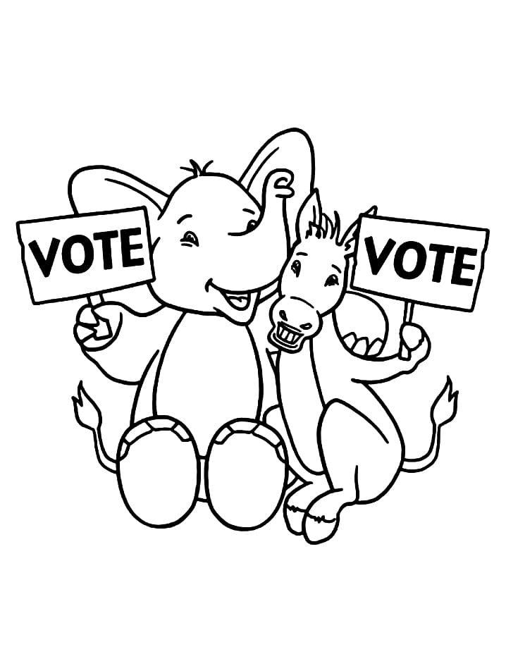 Election Day For Free coloring page