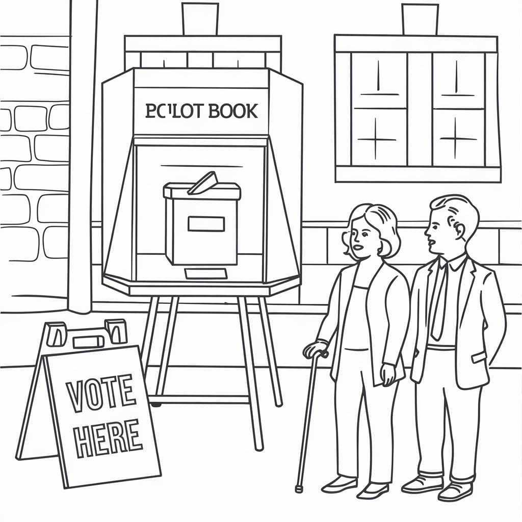 Election Day Image coloring page