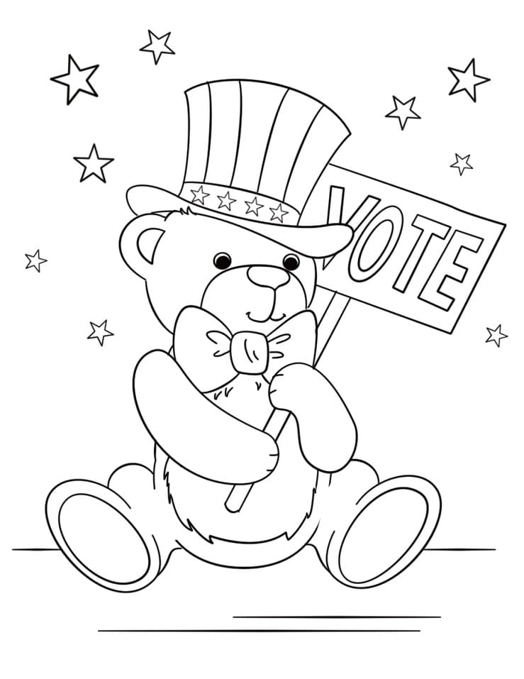 Election Day Teddy Bear