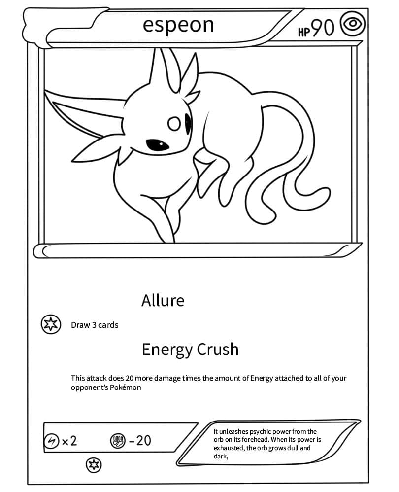 Espeon Pokemon Card