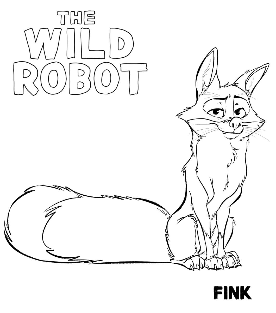 Fink from The Wild Robot coloring page