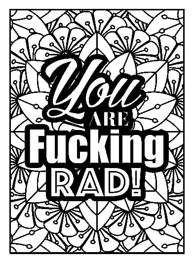 Free Adult Swear Word coloring page