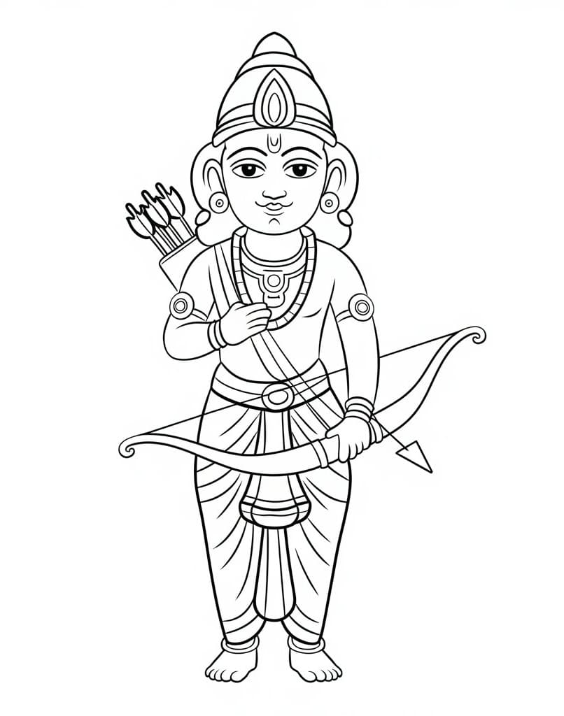 Free Jai Shree Ram Image coloring page