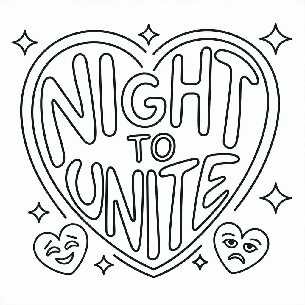 Free Night to Unite For Kids coloring page