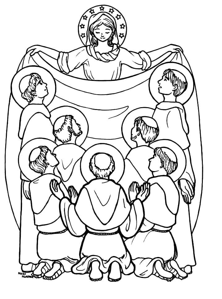 Free Printable All Saints Day coloring page