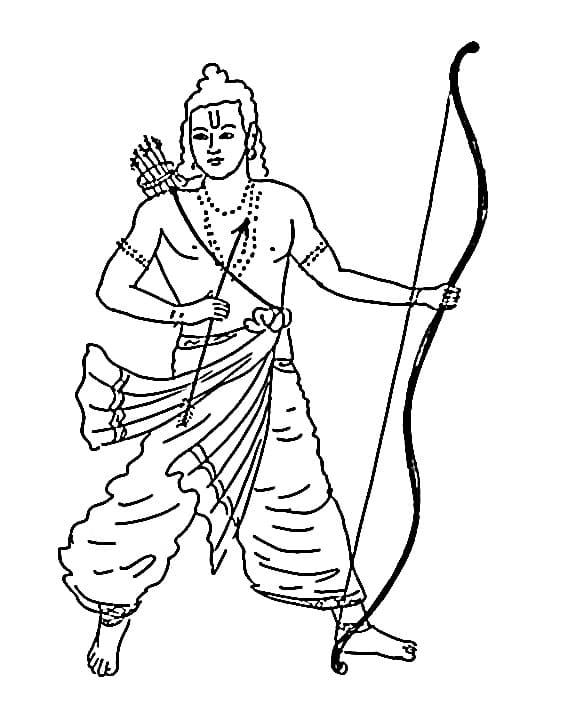 Free Printable Jai Shree Ram coloring page