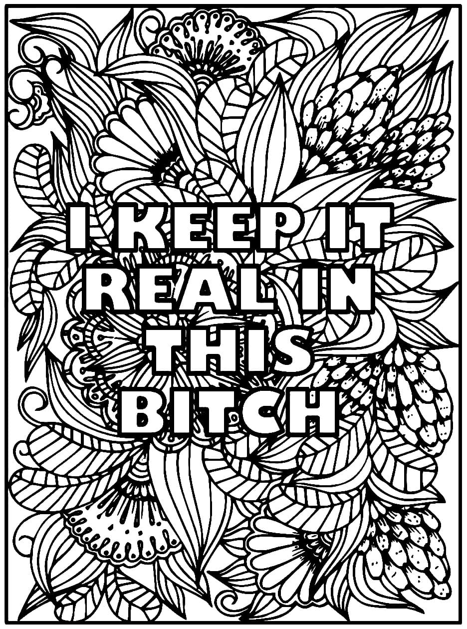 Free Printable Swear Word Image coloring page