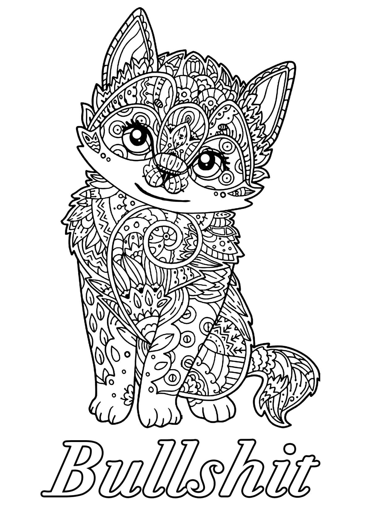 Free Swear Word Adult coloring page