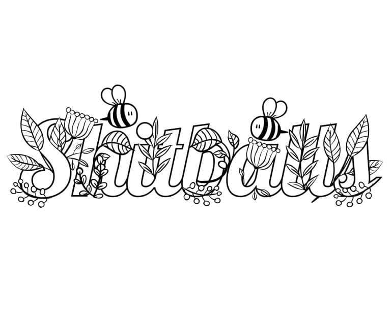 Free Swear Word coloring page