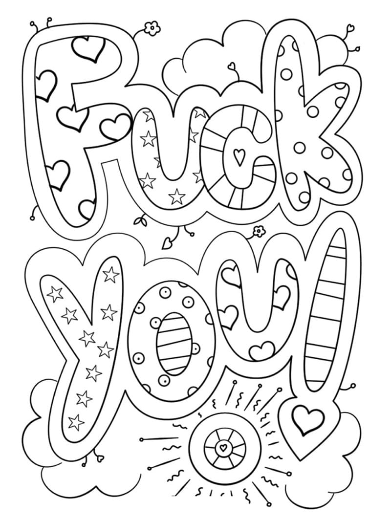 Free Swear Word For Adult coloring page