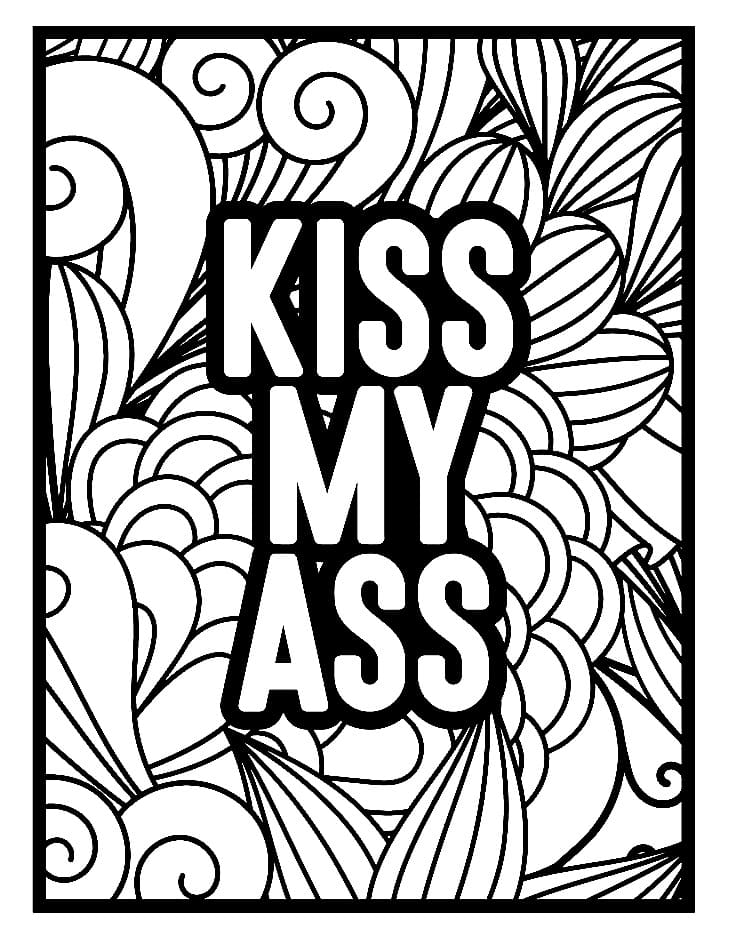 Free Swear Word for Adults coloring page