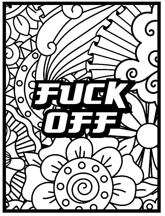 Free Swear Word Image coloring page