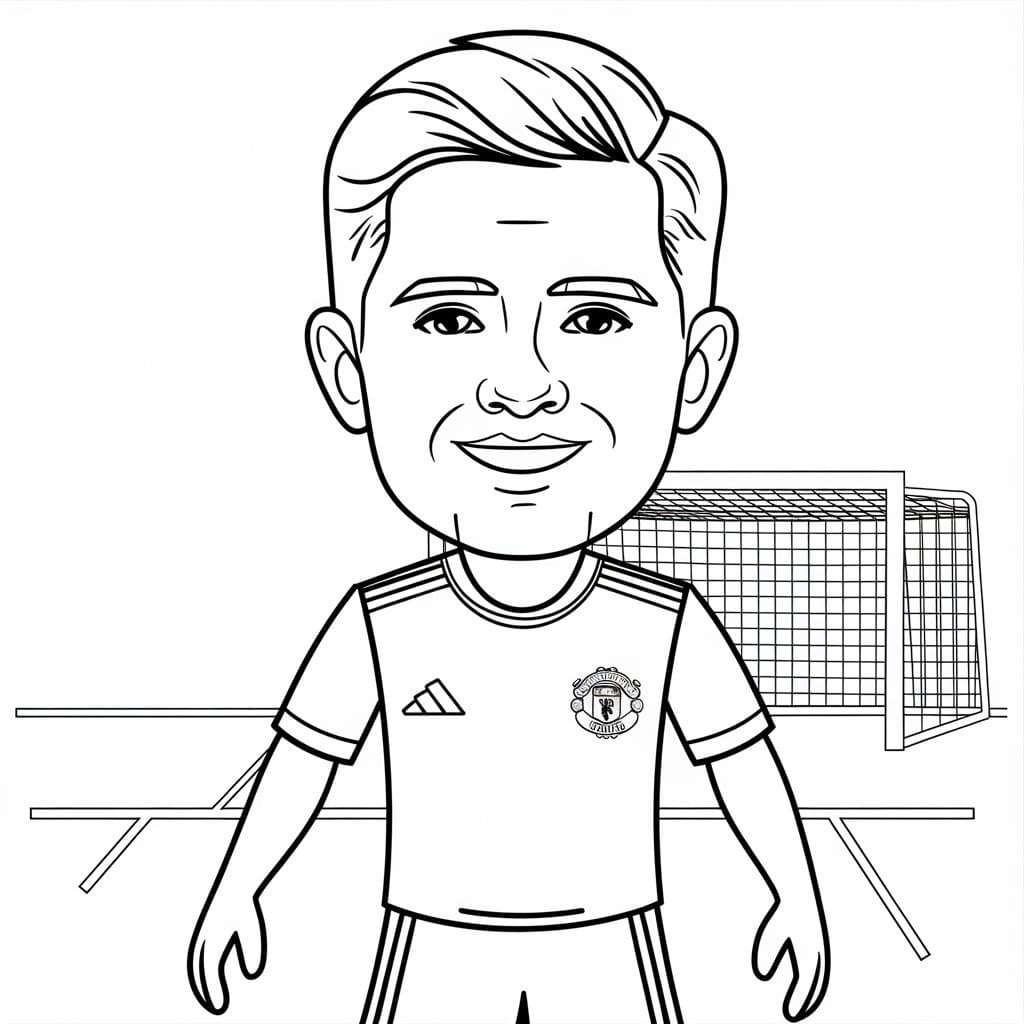 Funny Harry Maguire coloring page