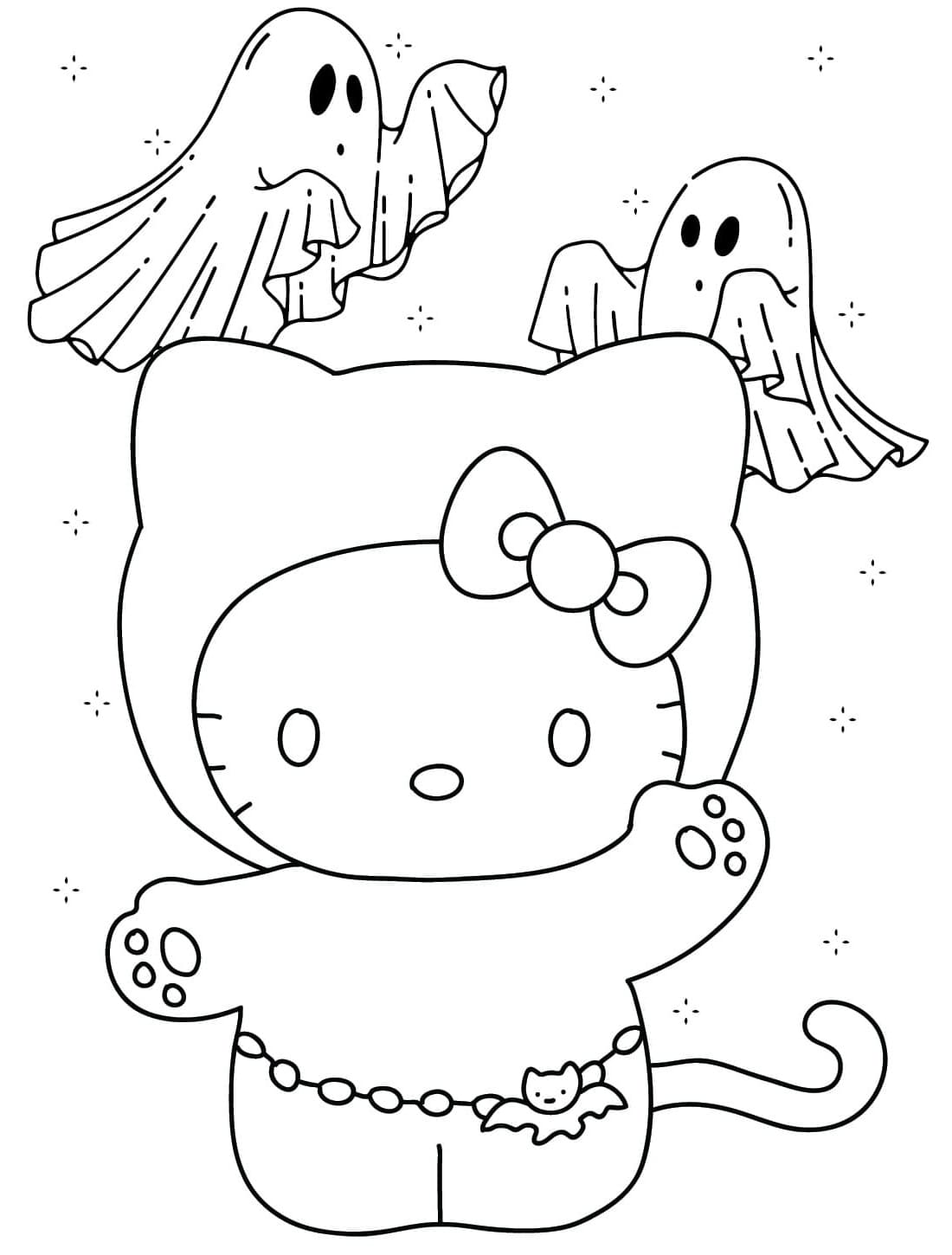 Halloween Hello Kitty and Ghosts