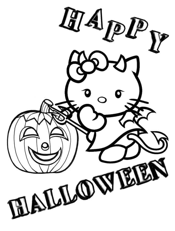 Halloween Hello Kitty with Pumpkin