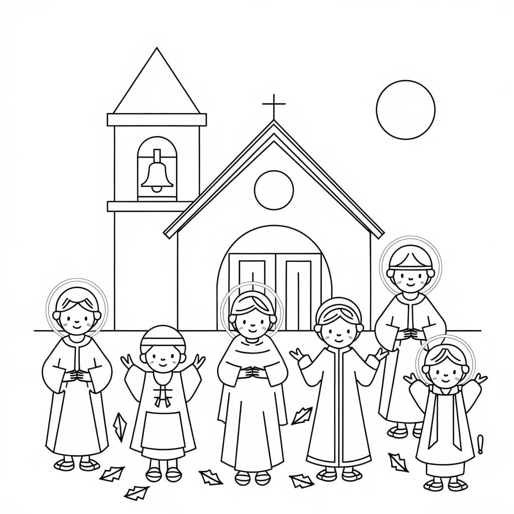 Happy All Saints Day Image coloring page