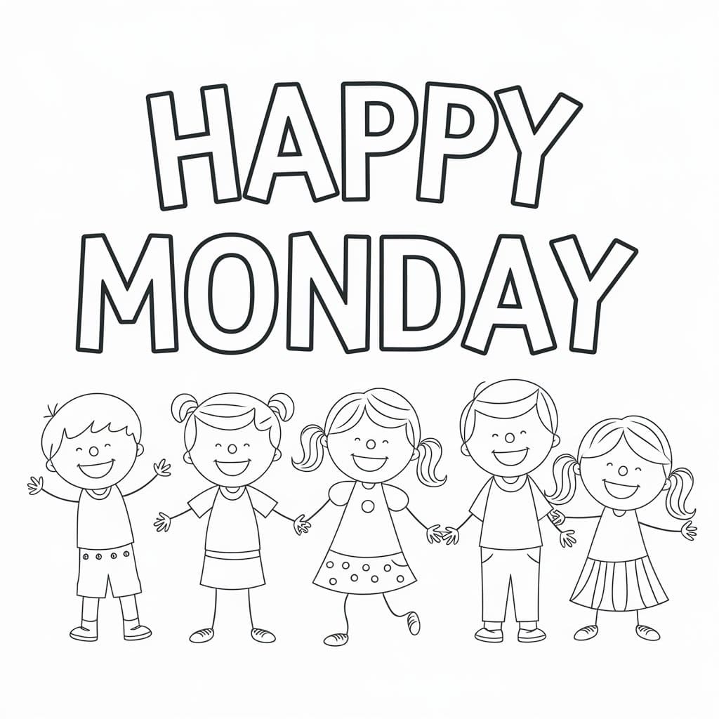 Happy Monday For Free coloring page