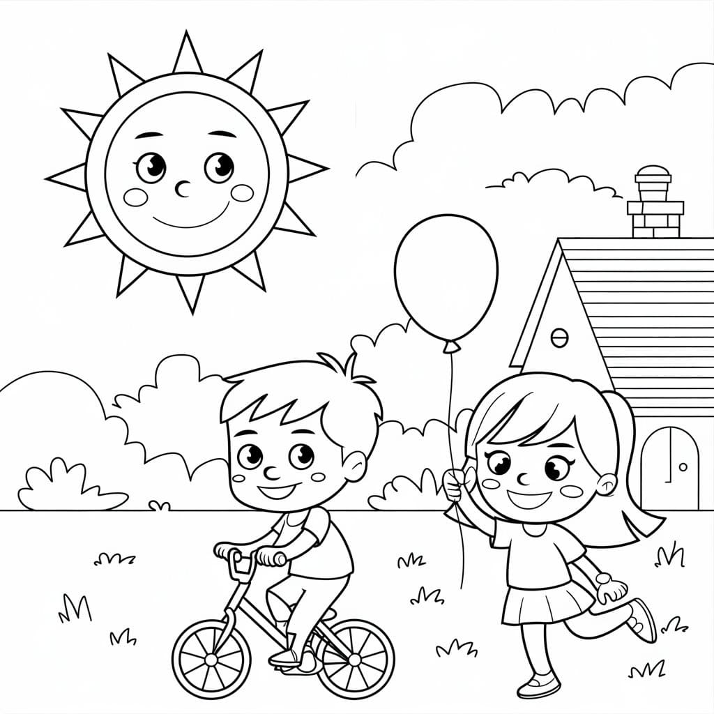 Happy Sunday to Print coloring page