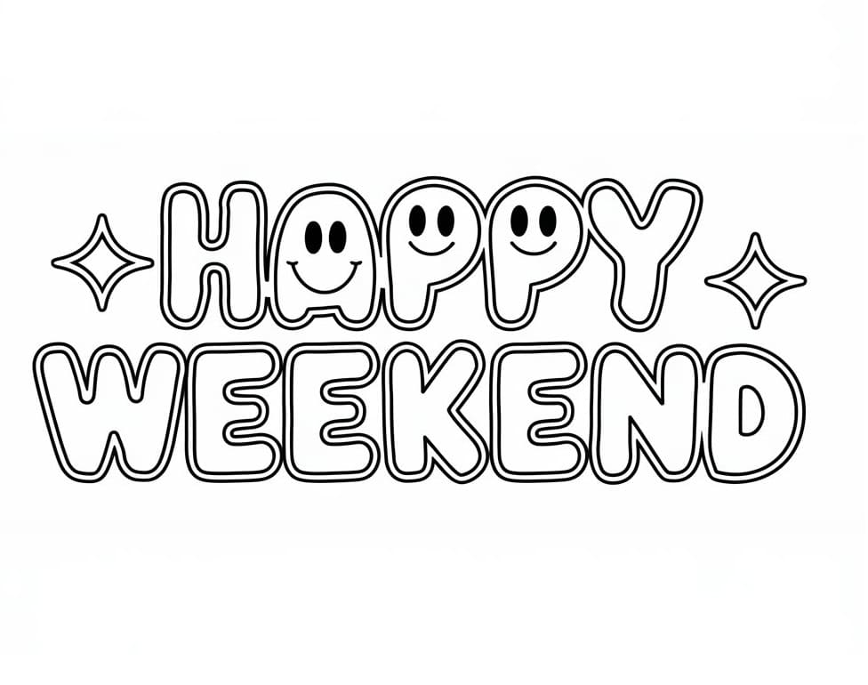 Happy Weekend Free Printable