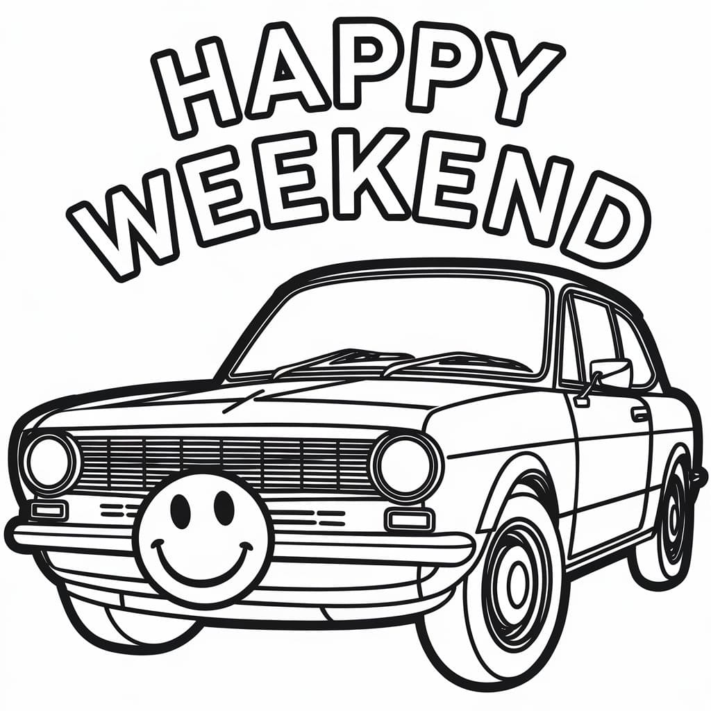 Happy Weekend to Print coloring page