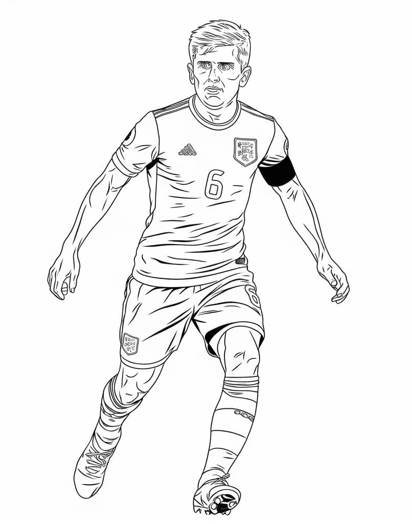 Harry Maguire is Running coloring page